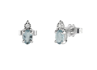 Boucles d'oreilles Bliss Femme in Or blanc Acquamarina 0.10 Ct 20094884 - 20094884